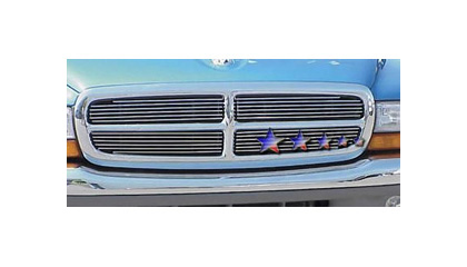 Brushed Bolt Over Main Grille Kit 97-04 Dakota, 98-03 Durango